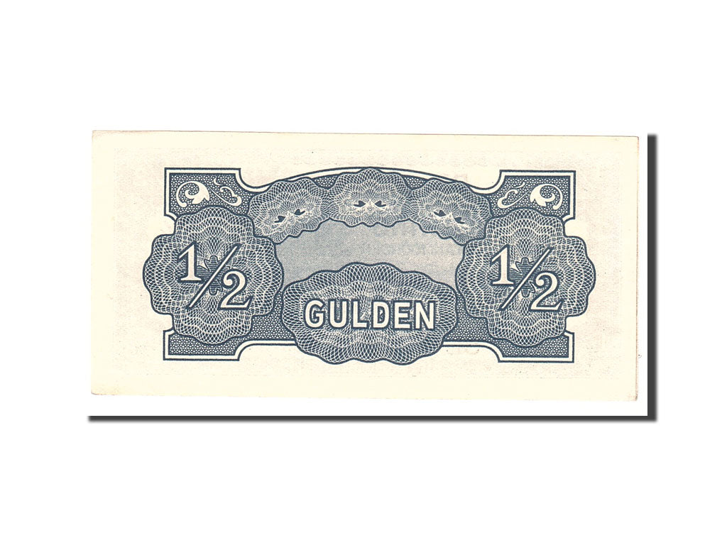 Netherlands Indies, 1/2 Gulden, 1942, KM:122b, Undated, AU(55-58)