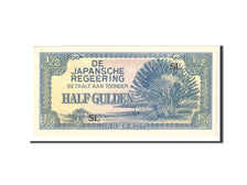 Banknote, Netherlands Indies, 1/2 Gulden, 1942, Undated, KM:122b, AU(55-58)