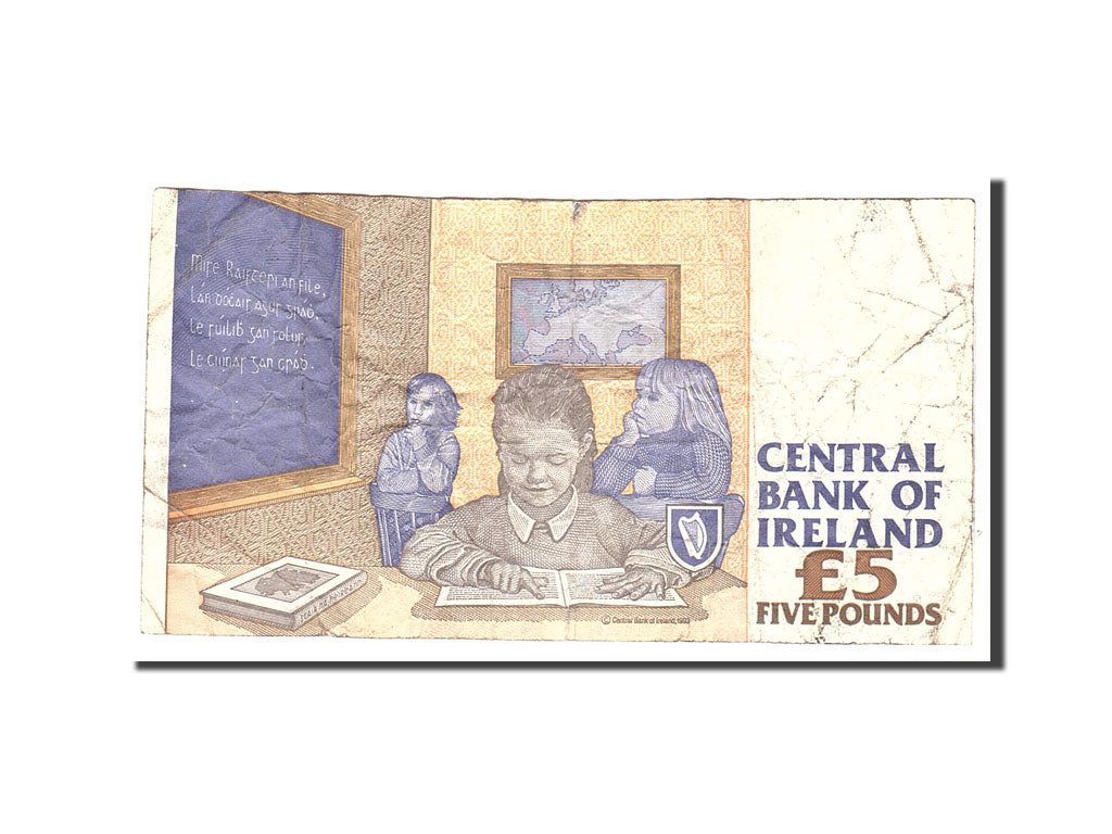 Ireland - Republic, 5 Pounds, 1995, KM:75b, 1995-02-10, VG(8-10)