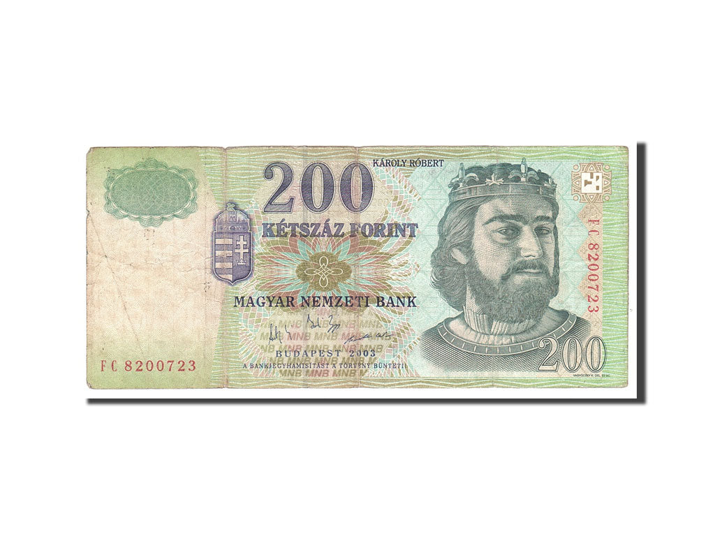 Banknote, Hungary, 200 Forint, 2003, Undated, KM:187c, VF(20-25)