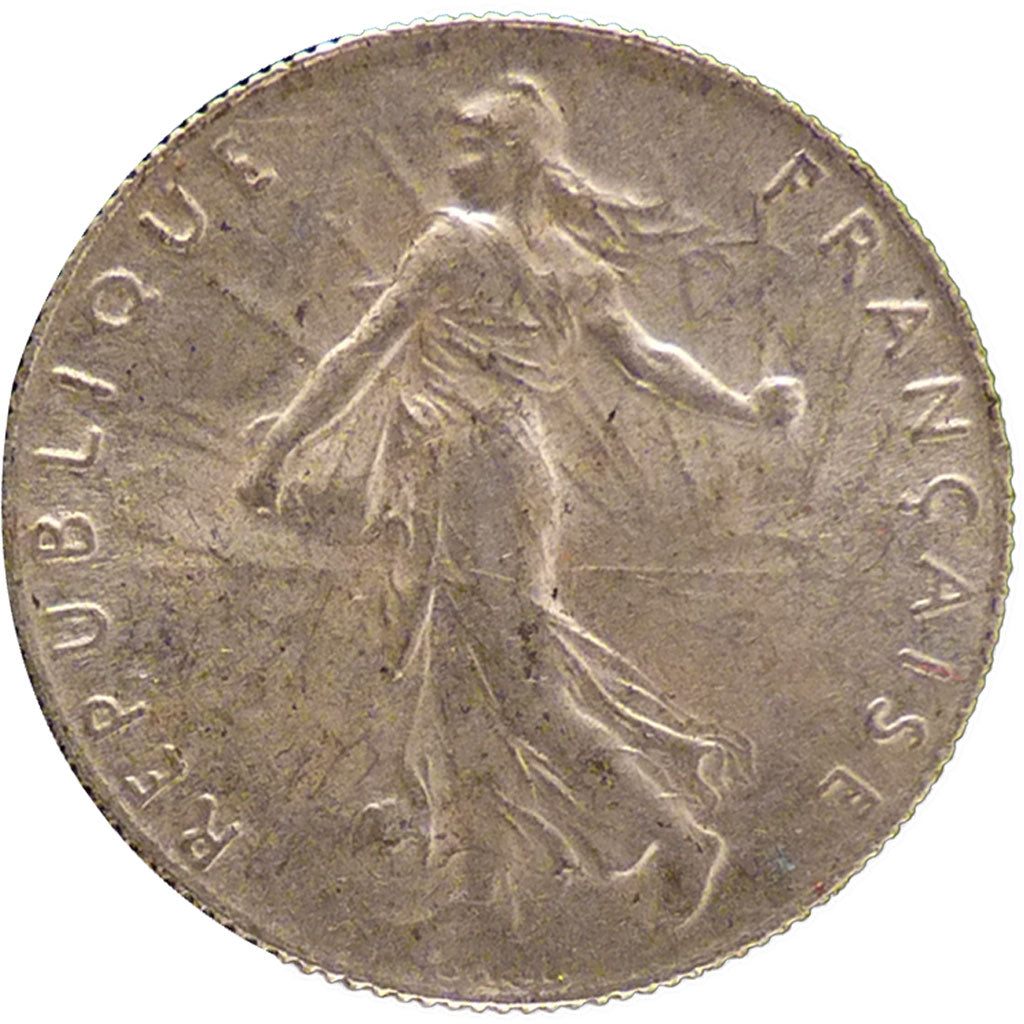 FRANCE, Semeuse, 50 Centimes, 1912, Paris, AU(55-58), Silver, 18.1, Gadoury...