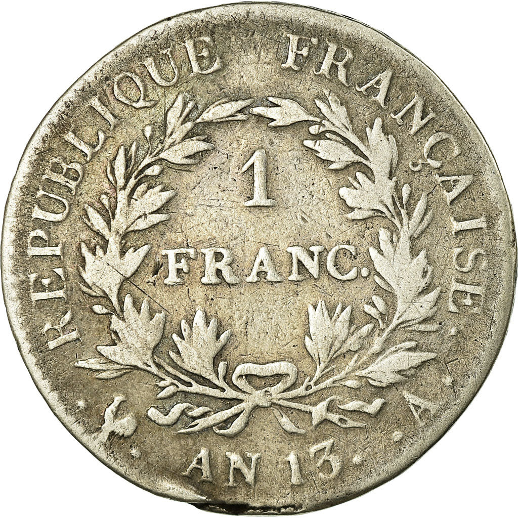 Munten, Frankrijk, Napoléon I, Franc, 1805, Paris, FR, Zilver, Gadoury:443
