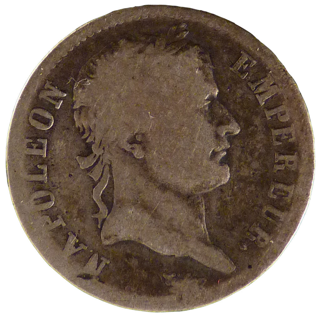 FRANCE, Napoléon I, Franc, 1812, Perpignan, KM #692.12, VG(8-10), Silver, Gadour