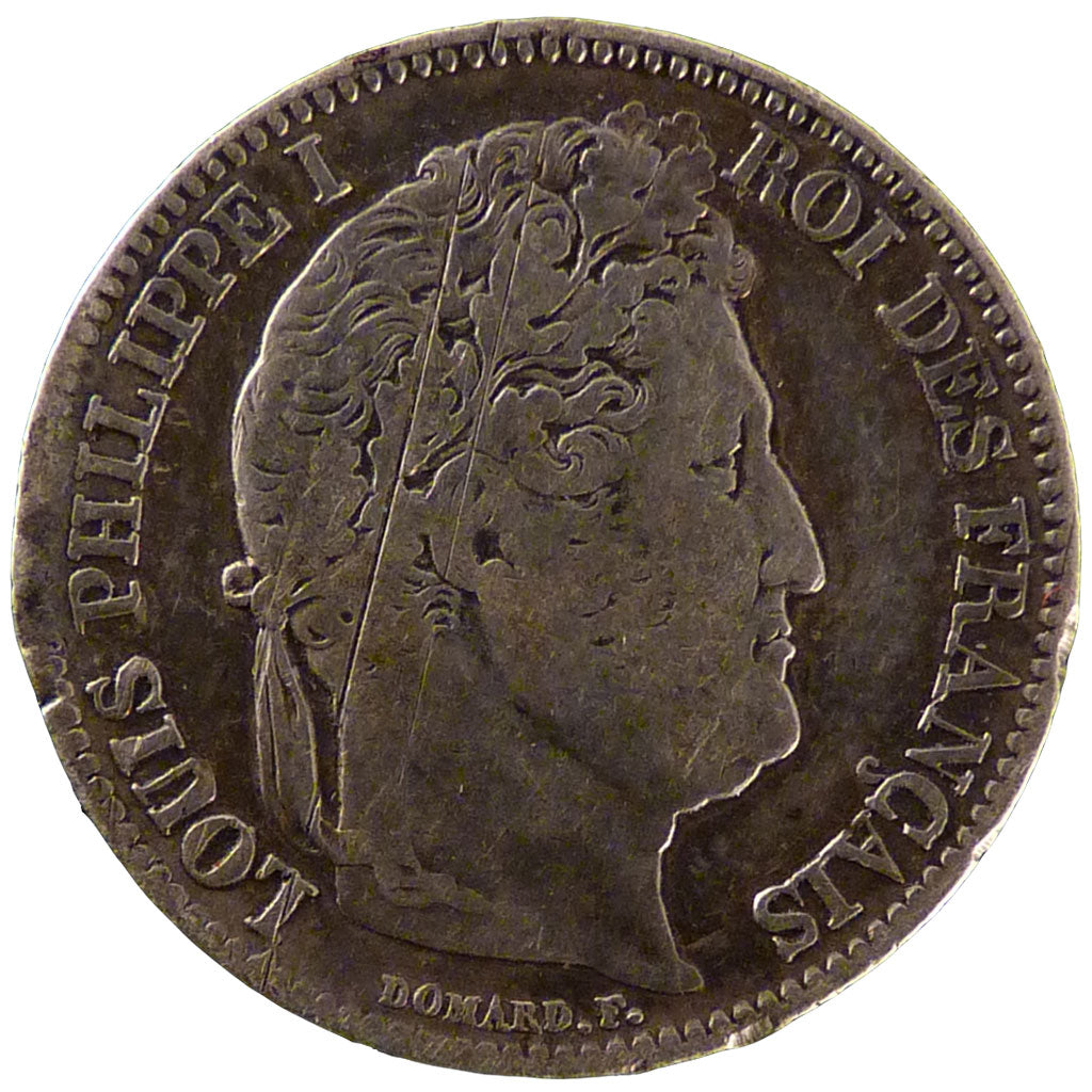 FRANCE, Louis-Philippe, Franc, 1834, Nantes, KM #748.12, VF(20-25), Silver,...