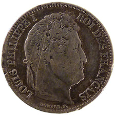 FRANCE, Louis-Philippe, Franc, 1834, Nantes, KM #748.12, VF(20-25), Silver,...