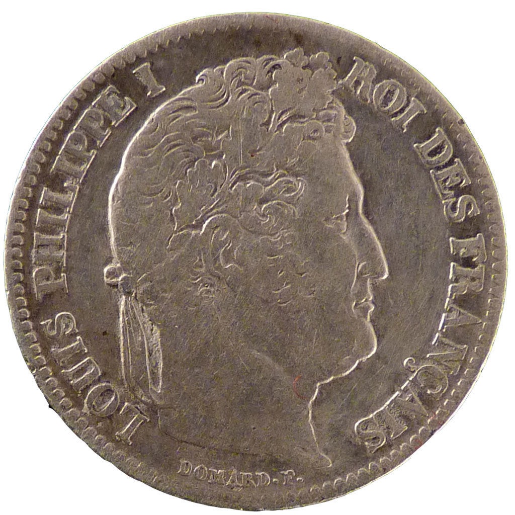 FRANCE, Louis-Philippe, 1 Franc, 1841, Lille, VF(20-25), Silver, Gadoury #453,..