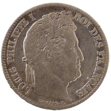 FRANCE, Louis-Philippe, 1 Franc, 1841, Lille, VF(20-25), Silver, Gadoury #453,..