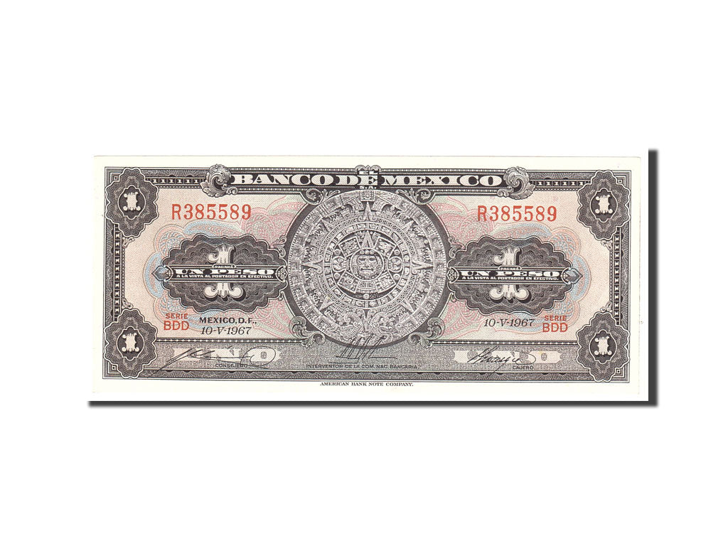 Mexico, 1 Peso, 1967, KM:59j, 1967-05-10, UNC(63)