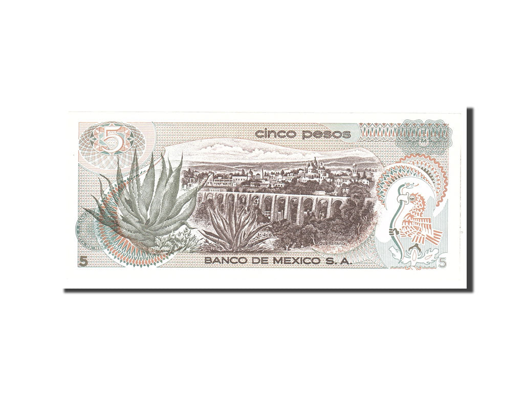 Banknote, Mexico, 5 Pesos, 1969, 1969-12-03, KM:62a, UNC(65-70)