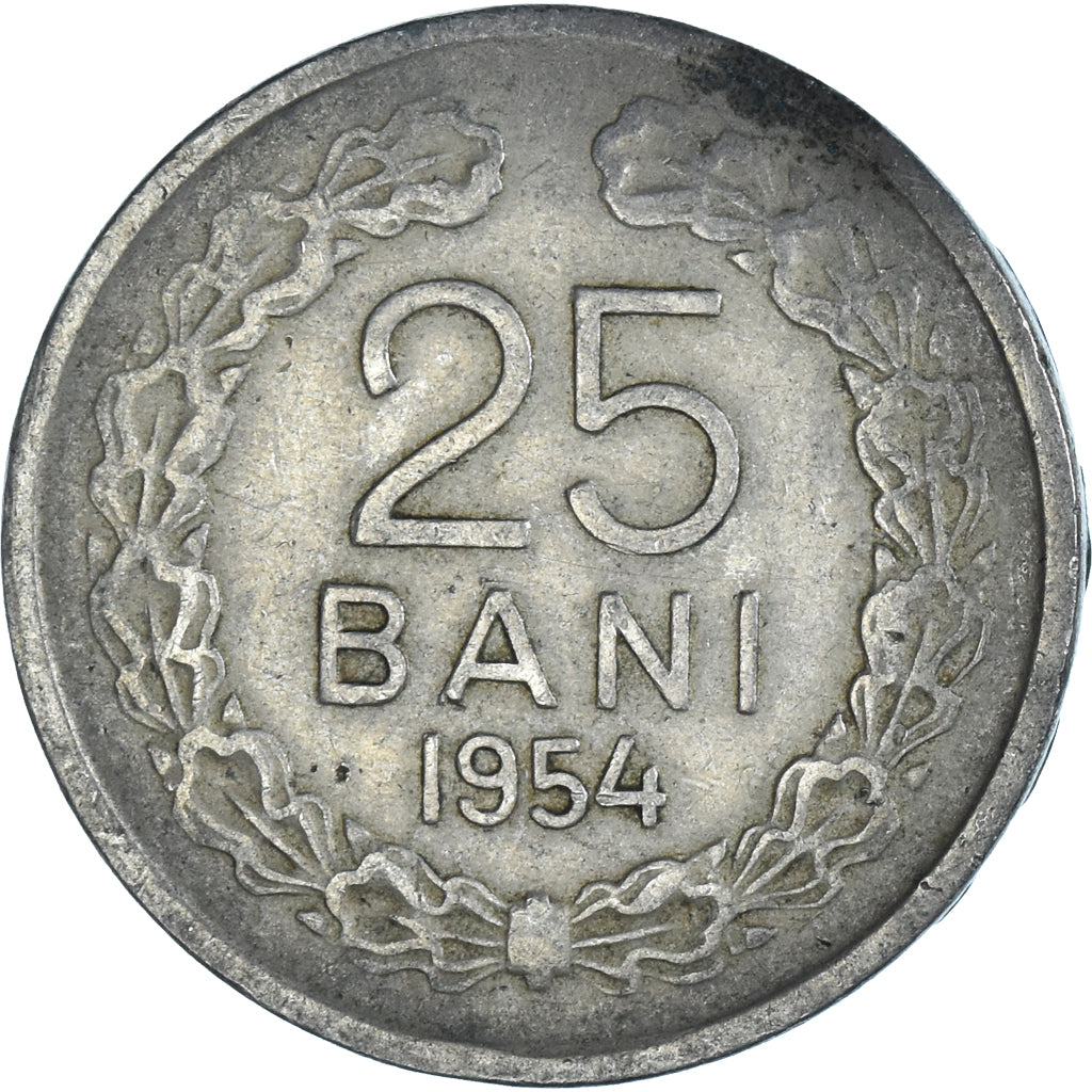 Monnaie, Roumanie, 25 Bani, 1954