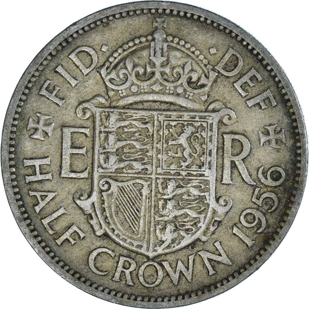 Monnaie, Grande-Bretagne, 1/2 Crown, 1956