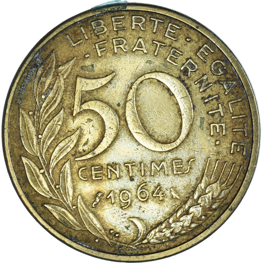 Monnaie, France, 50 Centimes, 1964