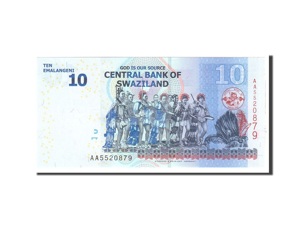 Banknote, Swaziland, 10 Emalangeni, 2010, 2010-09-06, KM:36a, UNC(65-70)
