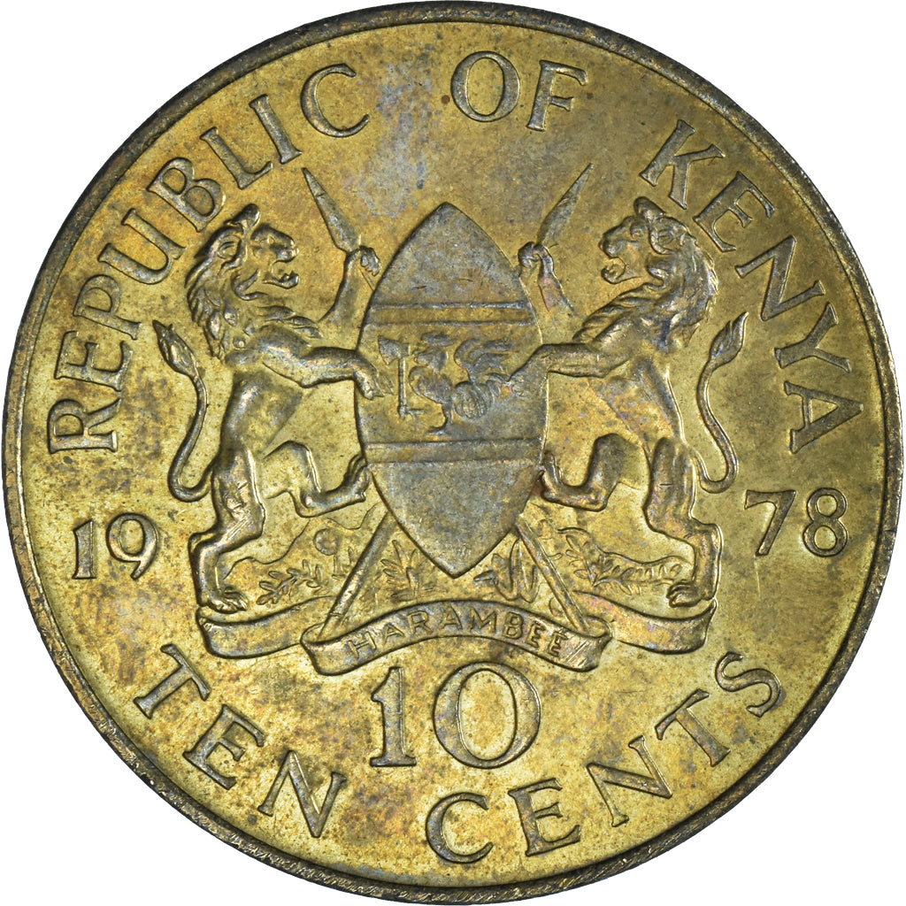 Moeda, Quénia, 10 Cents, 1978
