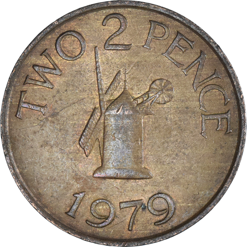 Coin, Guernsey, 2 Pence, 1979
