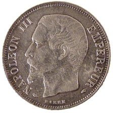 FRANCE, 1 Franc, 1854, Paris, AU(50-53), Silver, Gadoury #460, 5.00