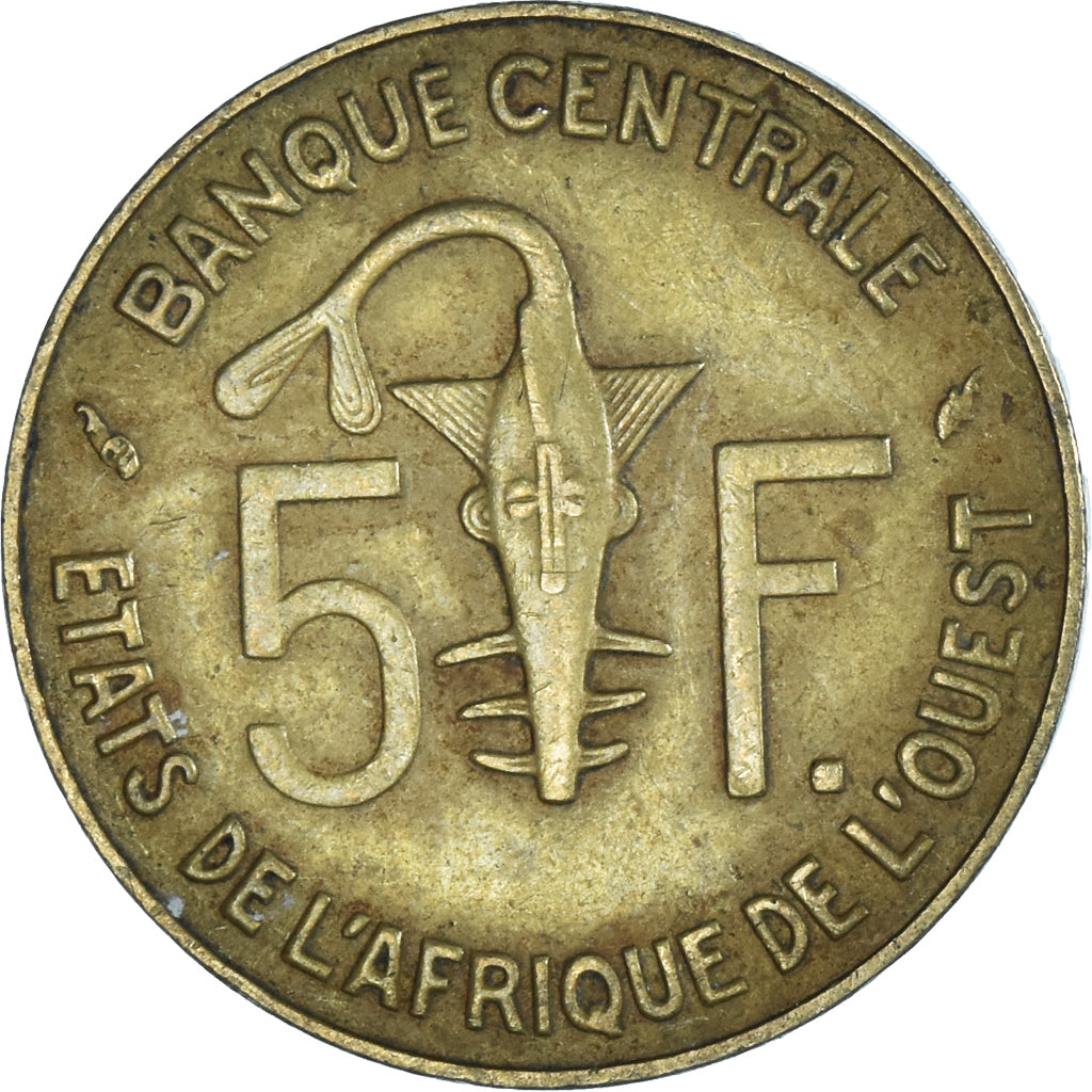Moneda, Estados del África Occidental, 5 Francs, 1985