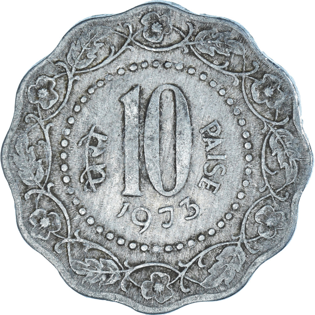 Münze, India, 10 Paise, 1973