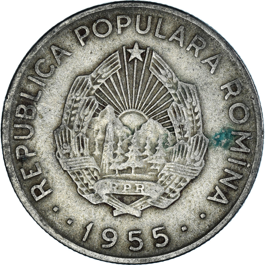 Moneda, Rumanía, 50 Bani, 1955