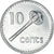 Coin, Fiji, 10 Cents, 1992
