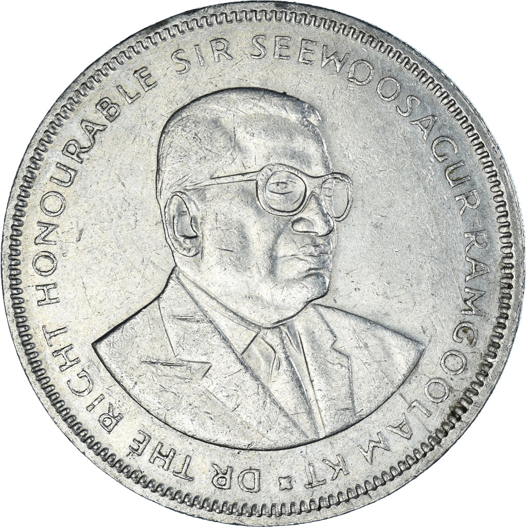 Coin, Mauritius, 5 Rupees, 1987