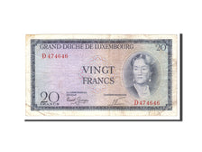 Luxembourg, 20 Francs, 1955, Undated, KM:49a, VF(20-25)