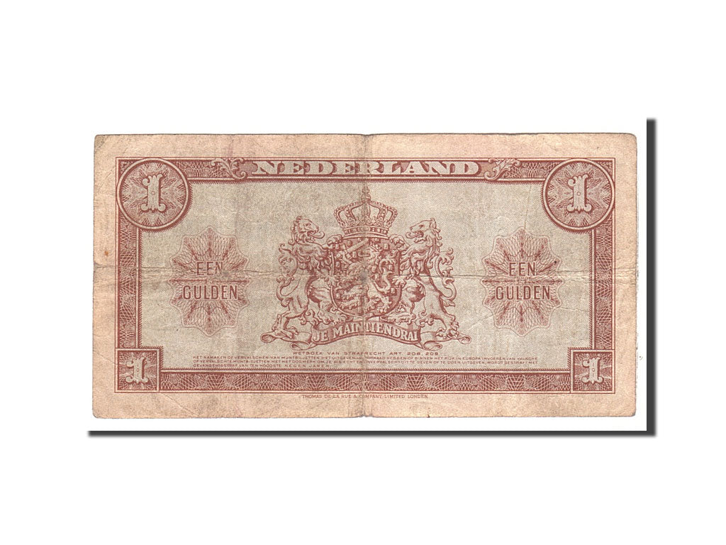 Netherlands, 1 Gulden, 1945, KM:70, 1945-05-18, VF(20-25)