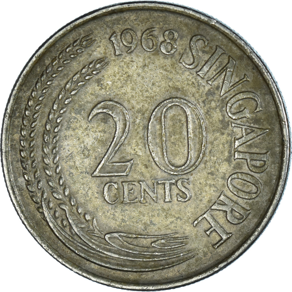 Münze, Singapur, 20 Cents, 1968