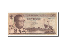 Banknote, Congo Democratic Republic, 100 Francs, 1962, 1962-02-01, KM:6a