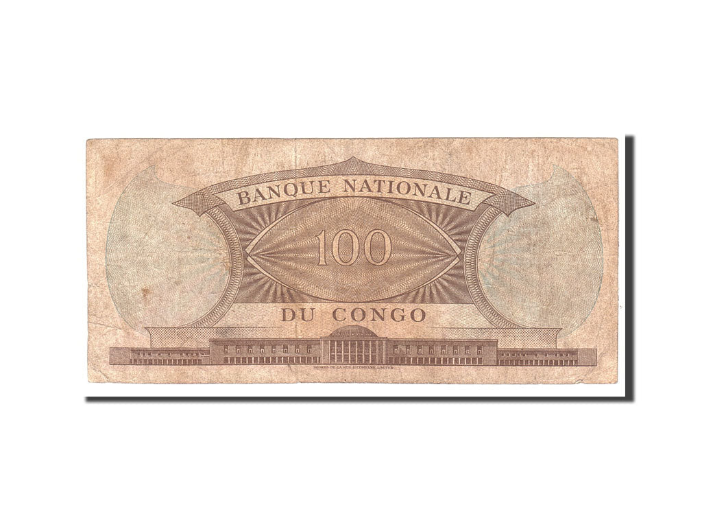Banknote, Congo Democratic Republic, 100 Francs, 1962, 1962-02-01, KM:6a