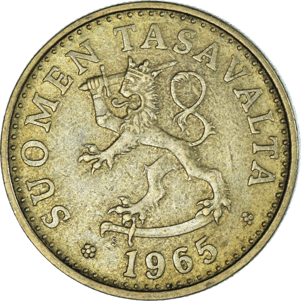Moneda, Finlandia, 20 Pennia, 1965