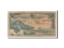 Belgian Congo, 20 Francs, 1959, KM:31, 1959-06-01, VG(8-10)
