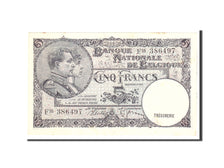 Banknote, Belgium, 5 Francs, 1938, 1938-04-23, KM:108a, EF(40-45)