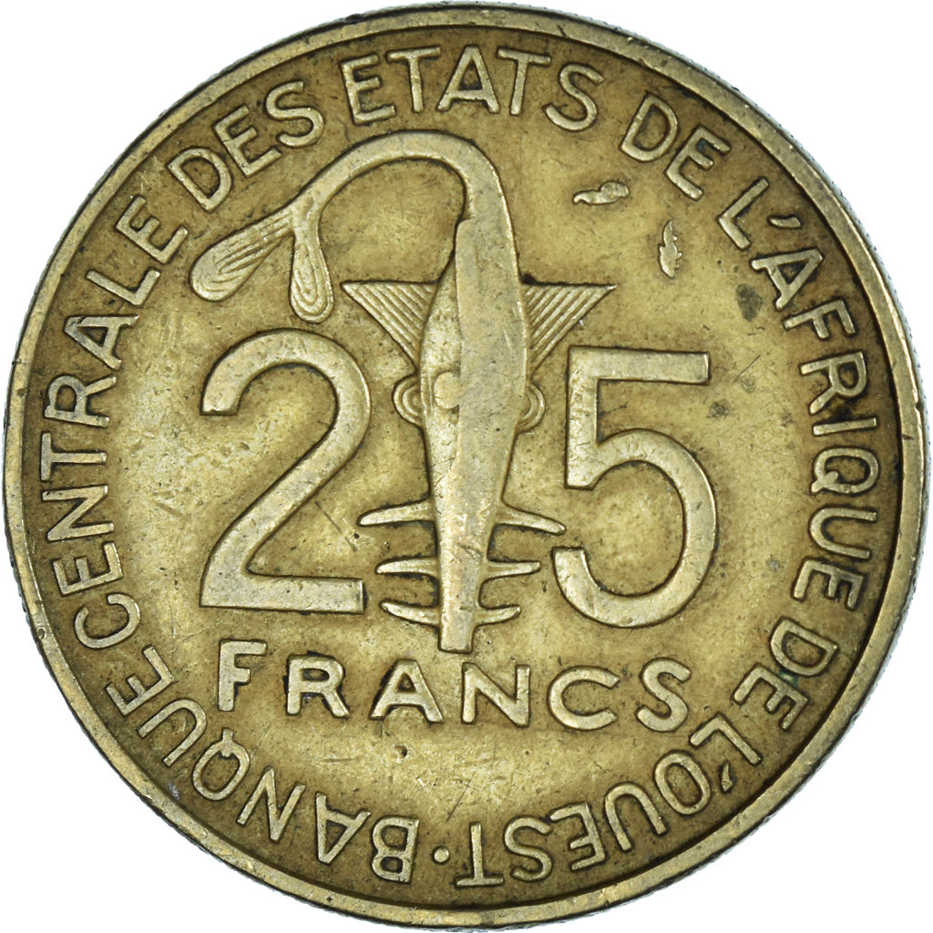 Coin, West African States, 25 Francs, 1987
