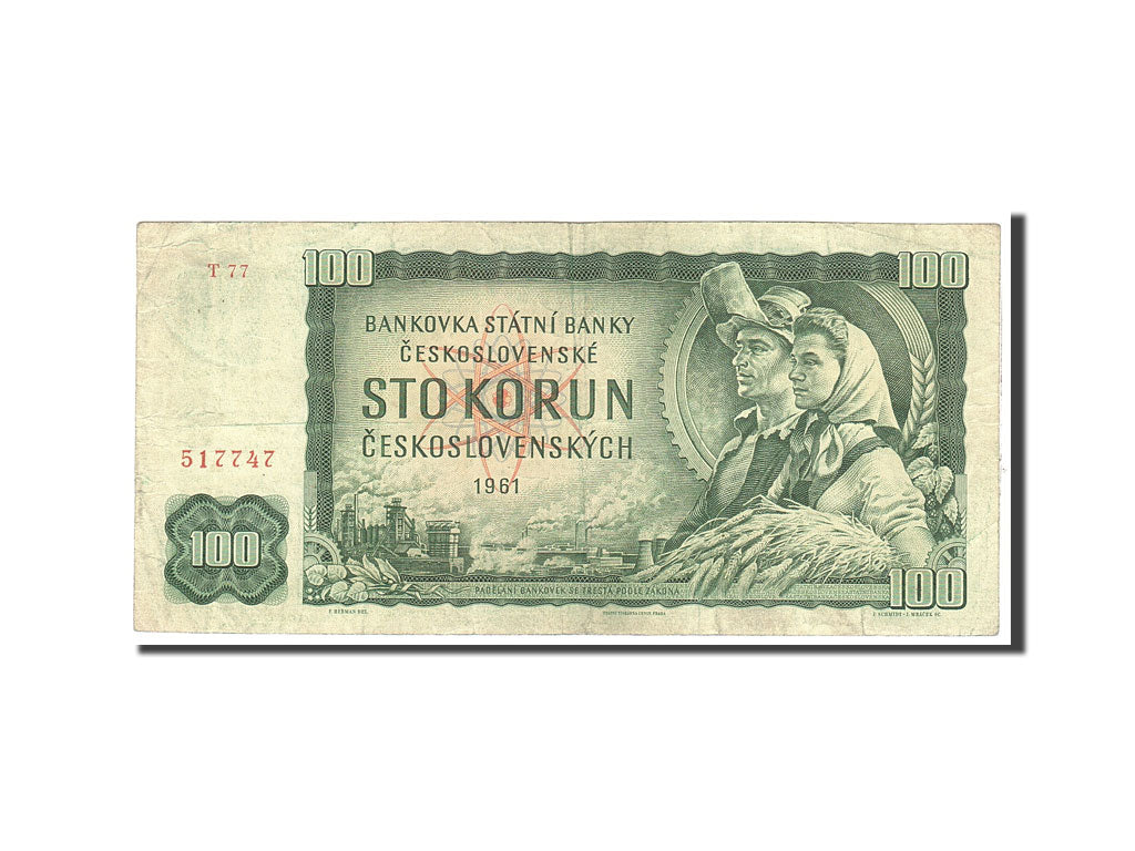Banknote, Czechoslovakia, 100 Korun, 1961, Undated, KM:91b, VF(20-25)