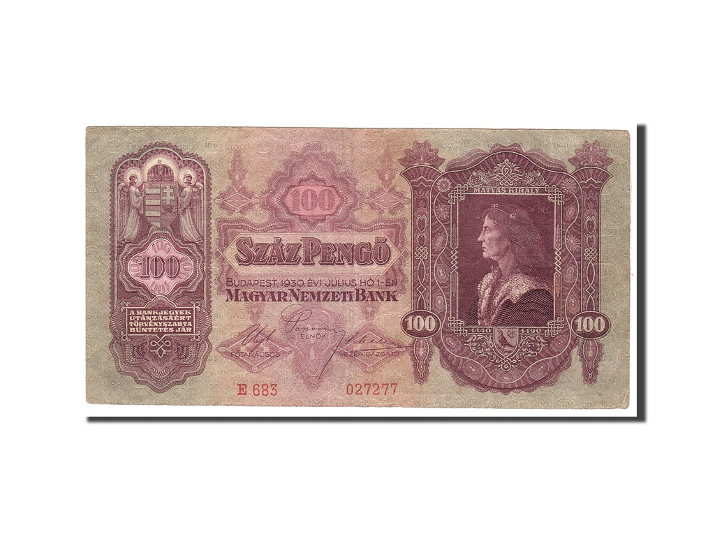 Banknote, Hungary, 100 Pengö, 1930, 1930-07-01, KM:98, EF(40-45)