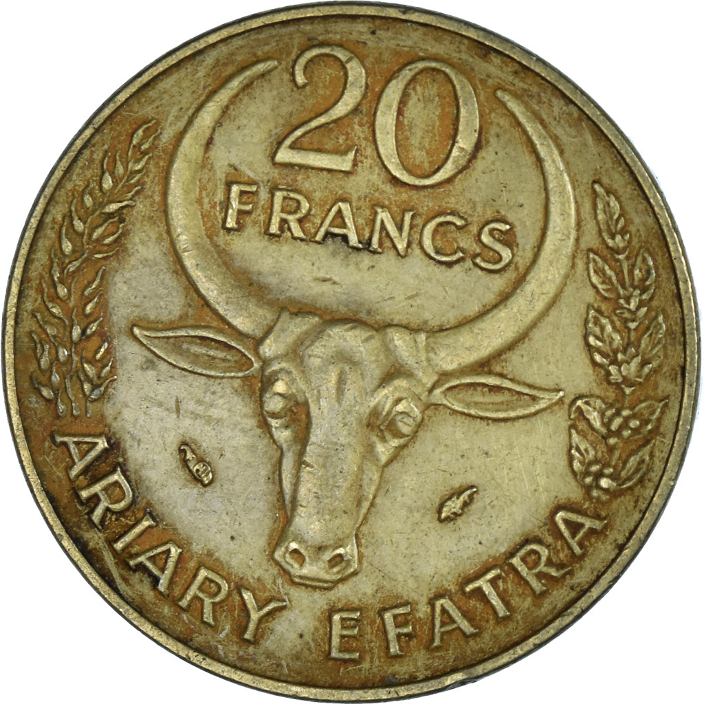 Moneda, Madagascar, 20 Francs, 4 Ariary, 1980