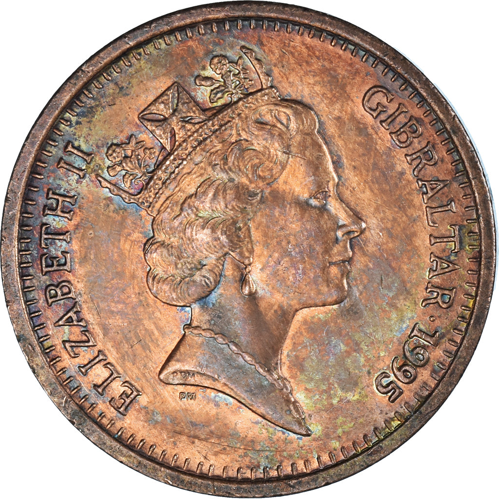 Münze, Gibraltar, 2 Pence, 1995