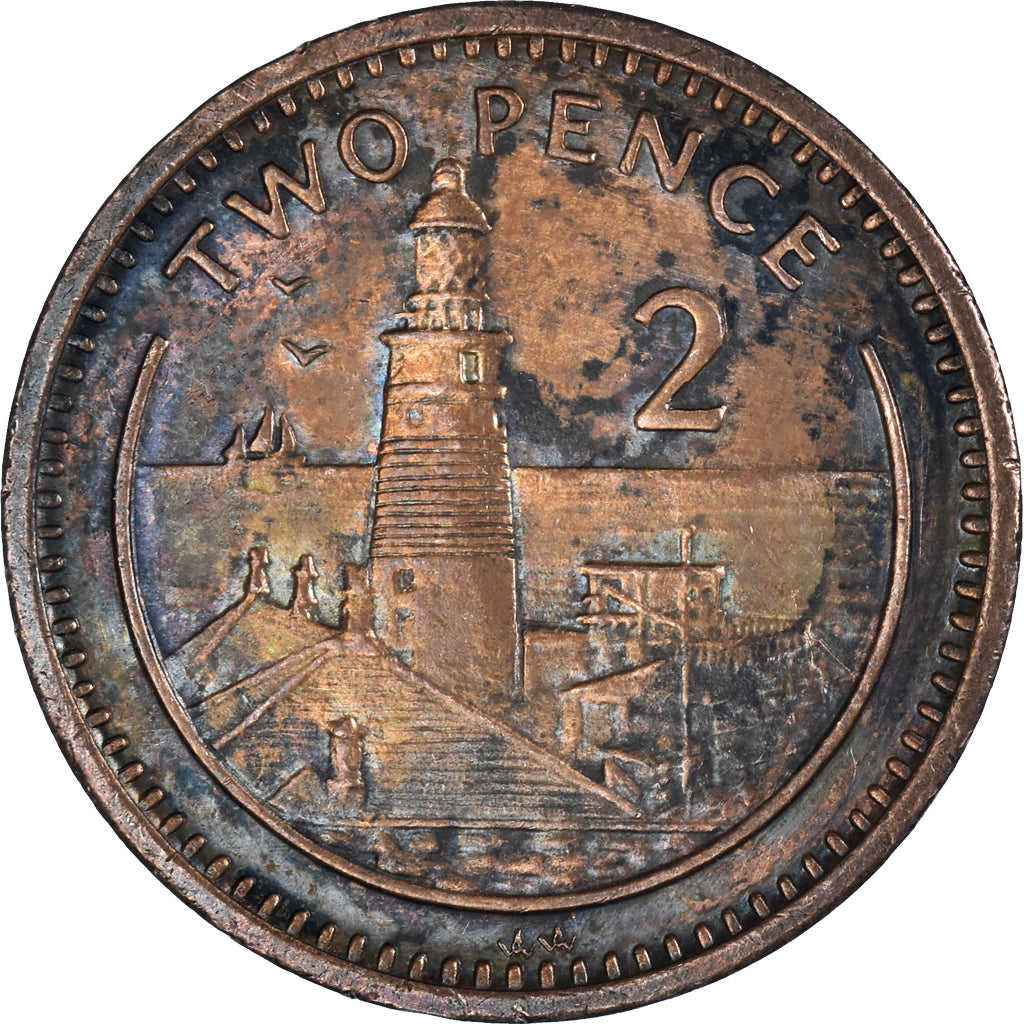 Münze, Gibraltar, 2 Pence, 1995