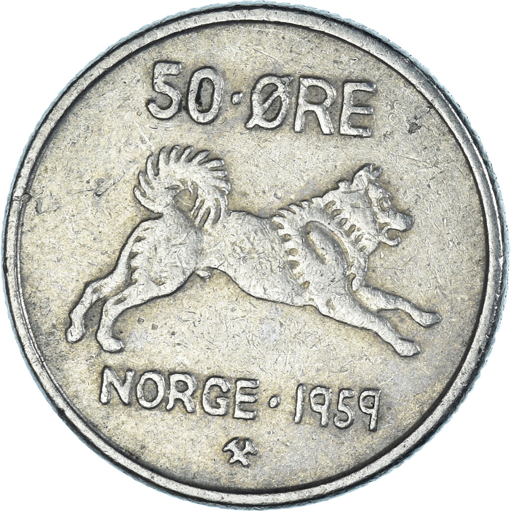 Moneda, Noruega, 50 Öre, 1959