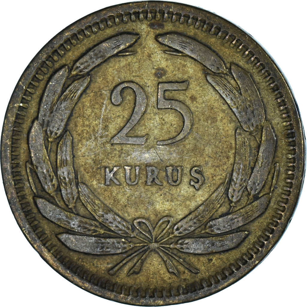 Moneta, Turcja, 25 Kurush, 1956