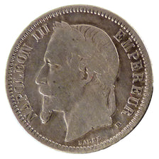 FRANCE, Napoléon III, Franc, 1870, Strasbourg, KM #806.2, VF(30-35), Silver, G..
