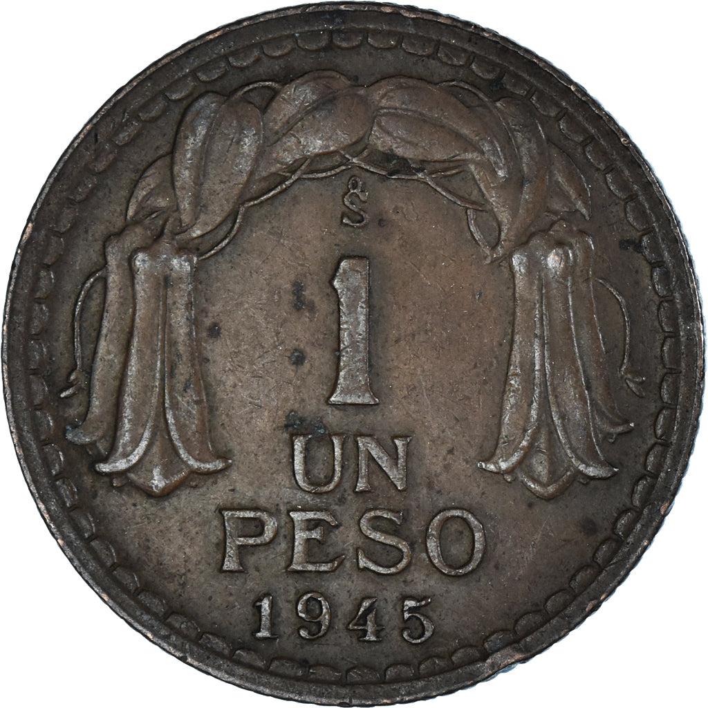 Coin, Chile, Peso, 1945