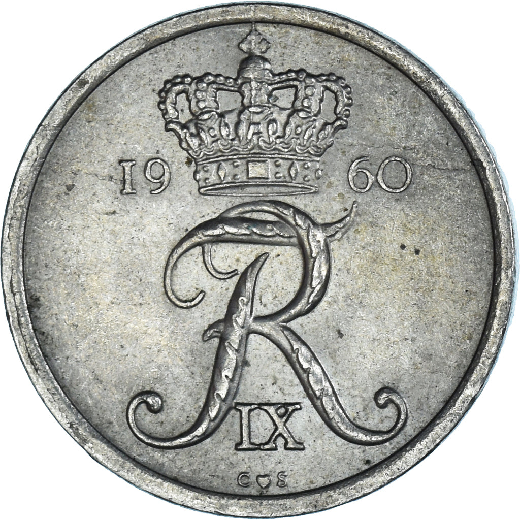 Munten, Denemarken, 10 Öre, 1960