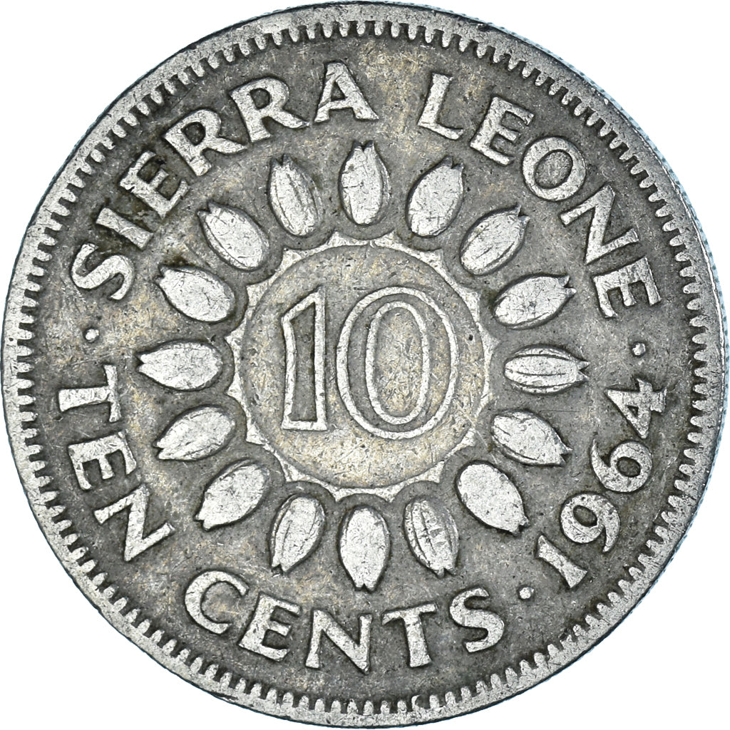Monnaie, Sierra Leone, 10 Cents, 1964