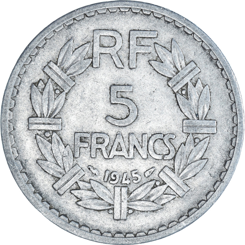 Münze, Frankreich, 5 Francs, 1945