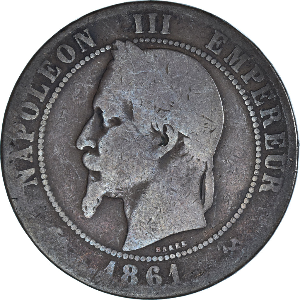 Moneda, Francia, 10 Centimes, 1861