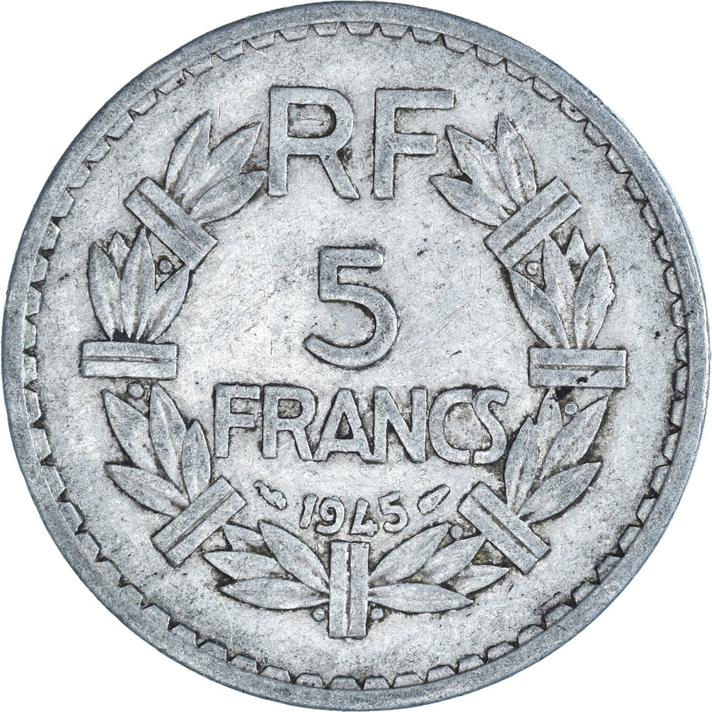 Münze, Frankreich, 5 Francs, 1945