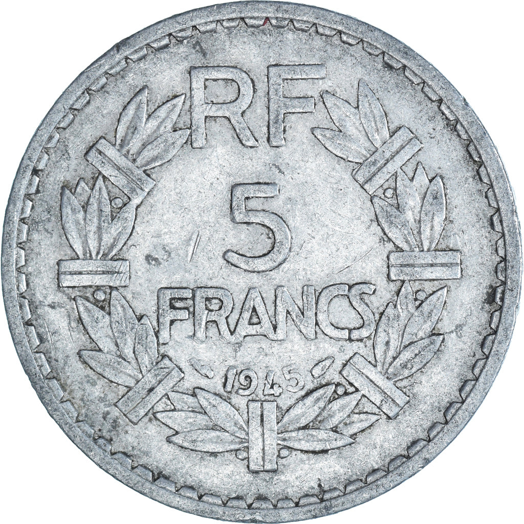 Moneta, Francia, 5 Francs, 1945