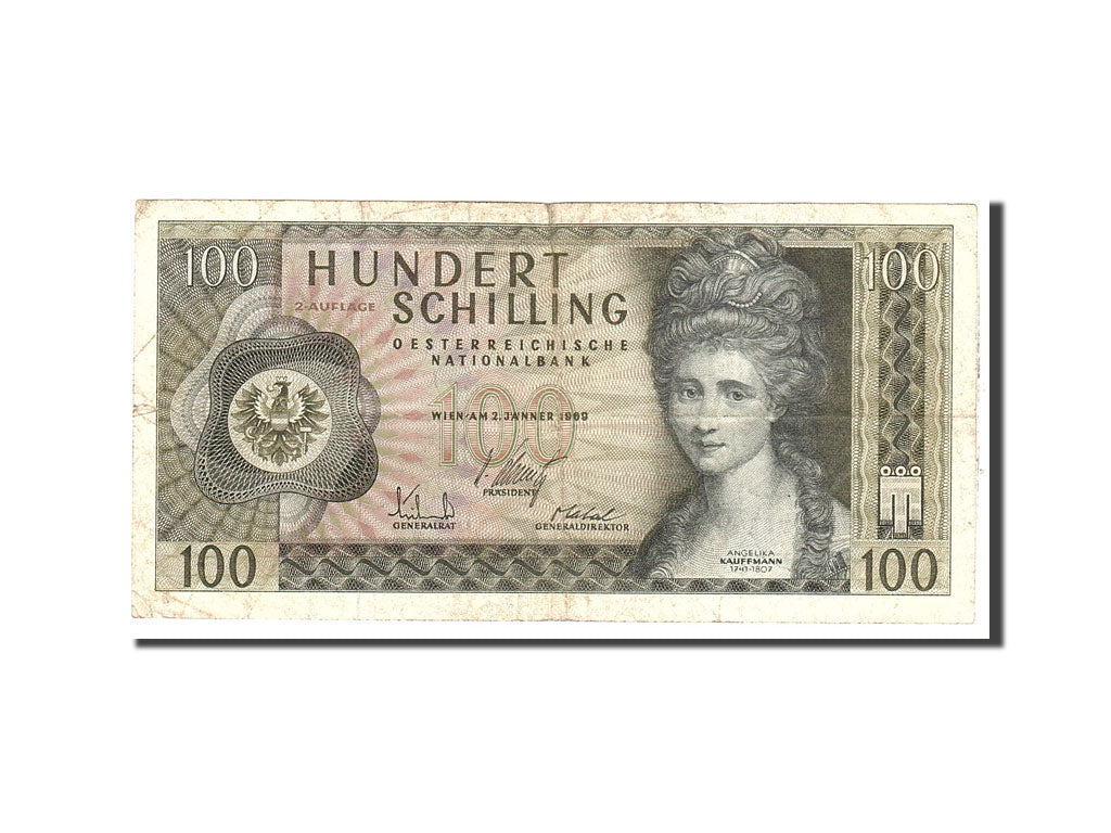 Banknote, Austria, 100 Schilling, 1969, 1969-01-02, KM:146a, VF(20-25)